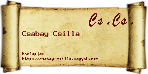 Csabay Csilla névjegykártya
